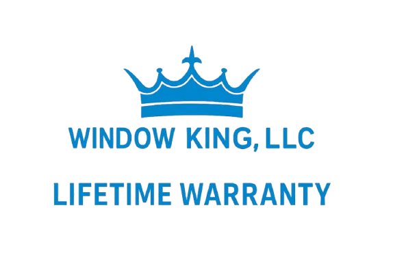 The Window King, LLC logo in its signature light blue, set against a clean white background with the words “LIFETIME WARRANTY” boldly displayed underneath. It’s a simple but powerful visual that reinforces Window King’s commitment to lasting quality and customer confidence—backed by industry-leading warranties on every window and door they install across the NY Metro Tri-State area.