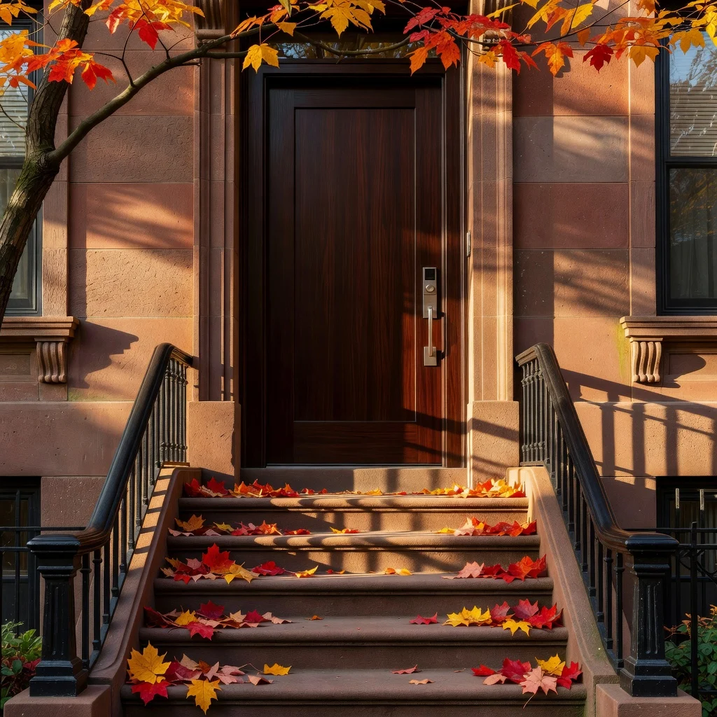 Custom Entry Doors In Brooklyn, NY | Window King A custom front entry door in a brownstone.